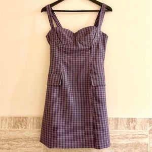 Brand new purple check dress size S